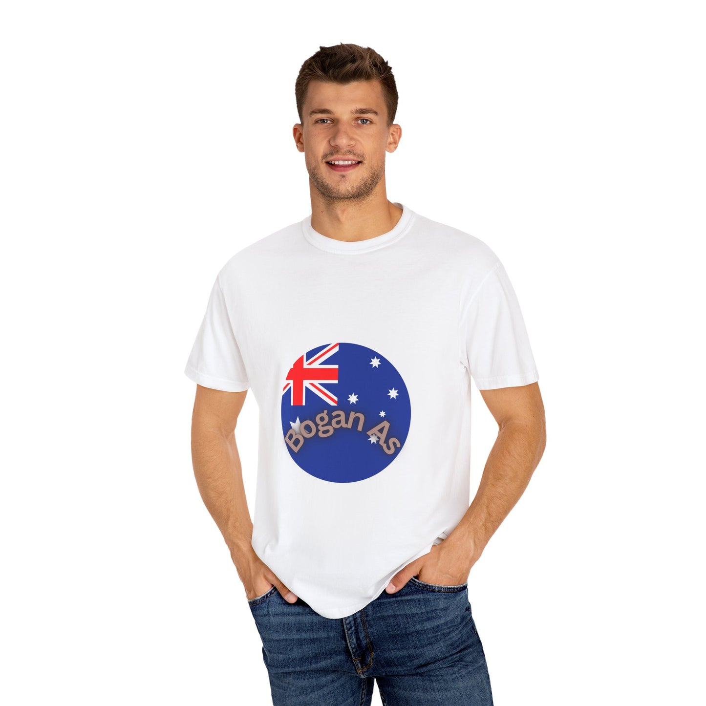 Bogan As Unisex Garment-Dyed T-Shirt - Casual Aussie Style Tee
