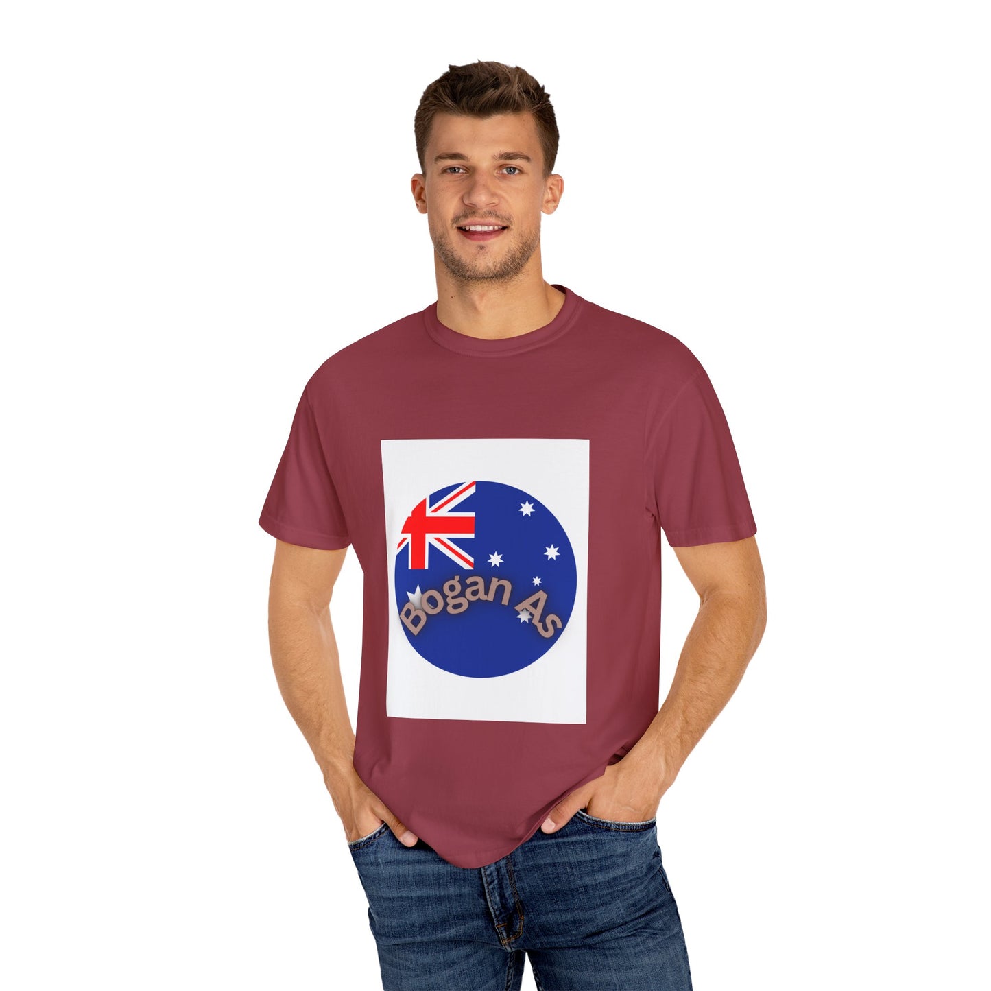 Bogan As Unisex Garment-Dyed T-Shirt - Casual Aussie Style Tee