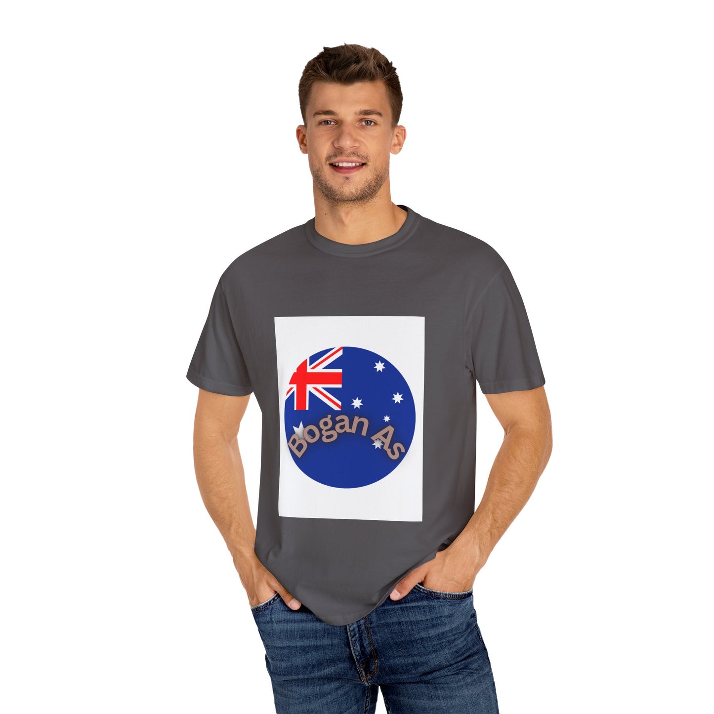 Bogan As Unisex Garment-Dyed T-Shirt - Casual Aussie Style Tee