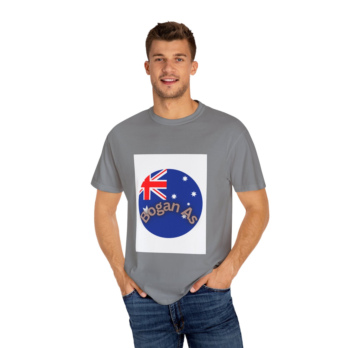 Bogan As Unisex Garment-Dyed T-Shirt - Casual Aussie Style Tee